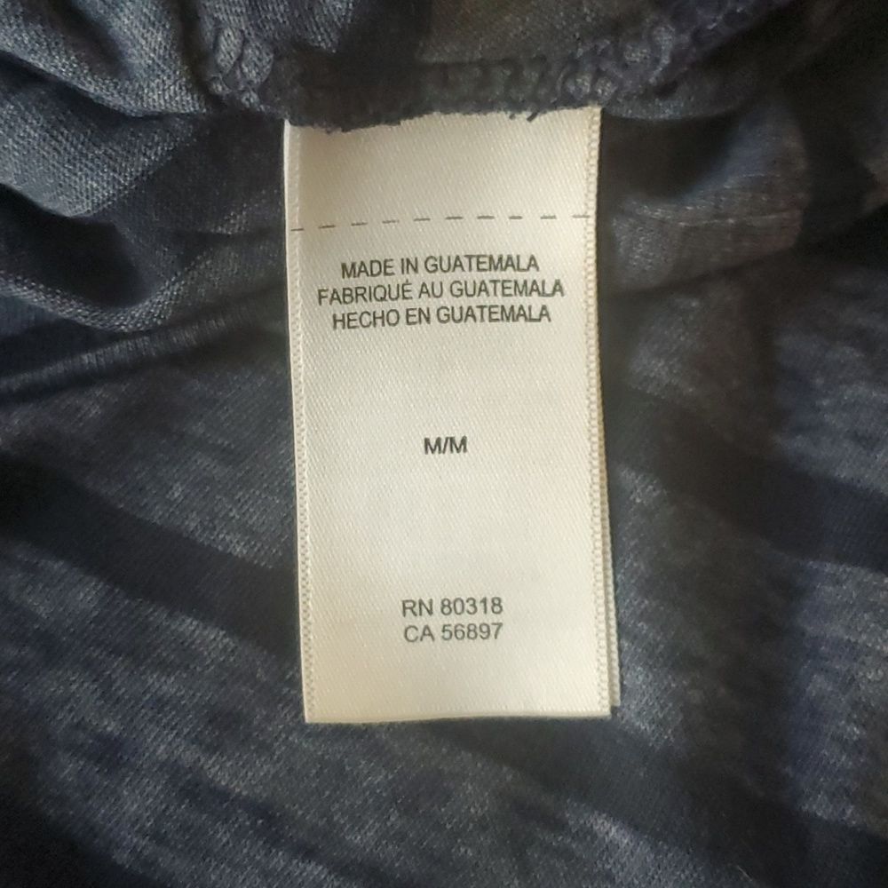 NWT Lucky Brand Venice Burnout, Black/Grey Striped, M, w/pocket - Picture 12 of 14